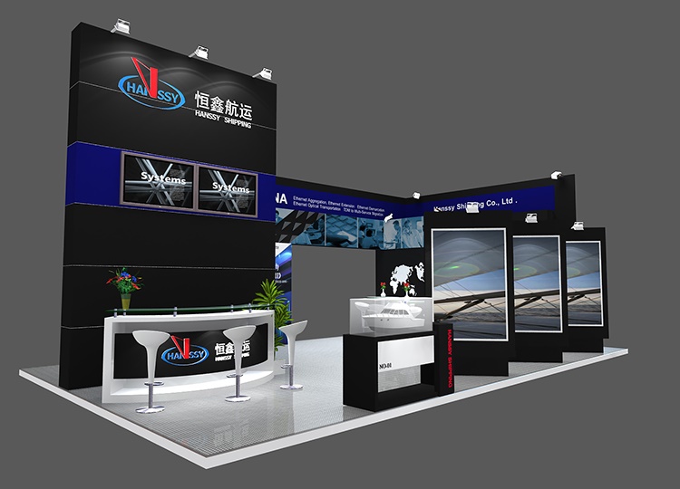 上海国际物流展位设计,恒鑫航运展览展台设计搭建