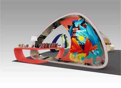 上海服装展会展台设计公司,纤维协会展台布置