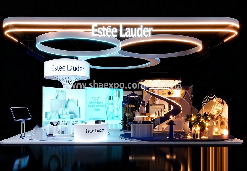 上海国际进口博览会,雅诗兰黛展台设计-美湖展览